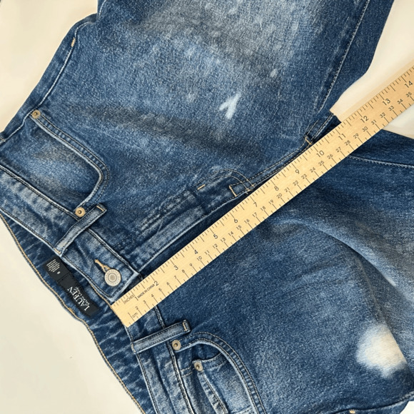Ralph Lauren Women's 8 Bleach Splattered Ankle Straight  Jeans Blue Preppy Artsy - Picture 7 of 13